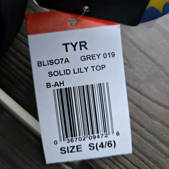 TYR Womens Solid Grey Lily Top  Santa Rosa Cheeky short Set Sz S NEW - Picture 3 of 4